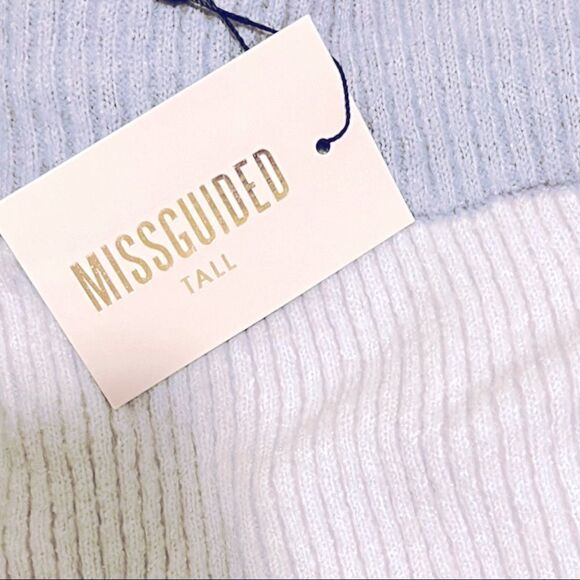 Missguided Tall Color Block Knitted Joggers in Lilac - Picture 7 of 8